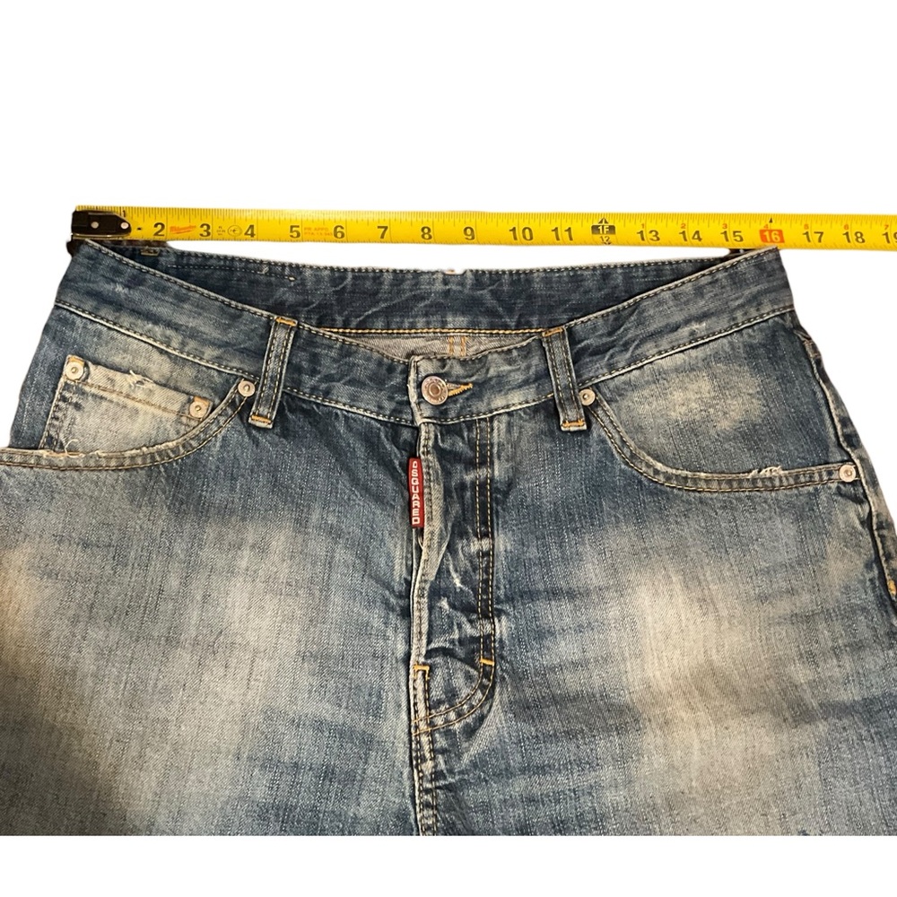 DSQUARED Faded Blue Jean Shorts - Picture 15 of 16